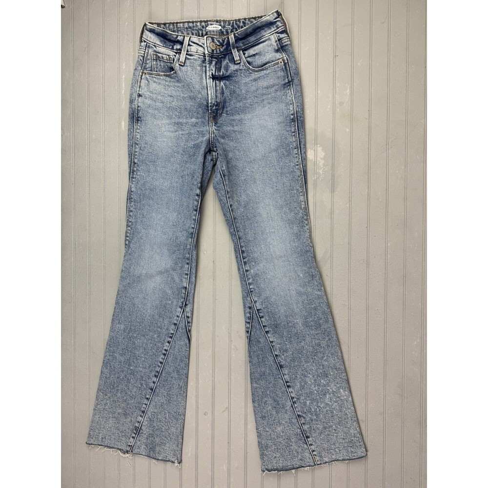 Old Navy Size 0p Petite Womens Jeans Flare Extra Hi Rise Stretch Light Wash